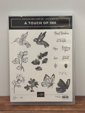 STAMPIN UP 155253 A TOUCH OF INK PHOTOPOLYMER STAMP SET BUTTERFLY HUMMINGBIRD